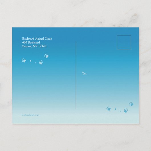 獣医用はがき 案内ポストカード (裏面)