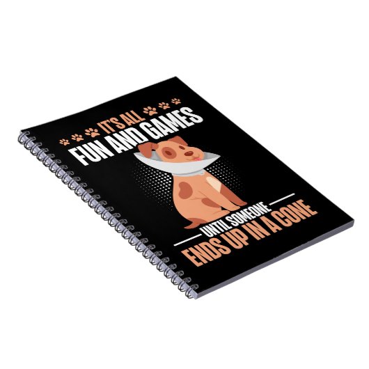 獣医用ドッグコーンユーモア獣医 ノートブック (右側)