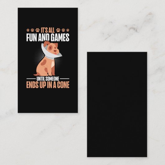 獣医用ドッグコーンユーモア獣医 名刺 (正面/裏面)