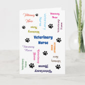 獣医用ナース卒業証 カード (正面)