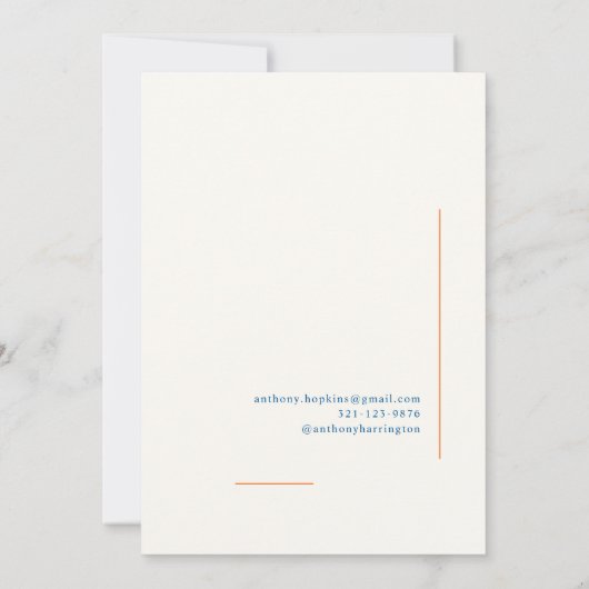 獣医用フォトシンボルメイズブルーオレンジ 案内状 (裏面)