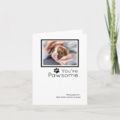 獣医病院ありパーソナライズされたがとう シーズンカード (正面)