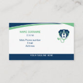 獣医病院の名刺 名刺 (裏面)