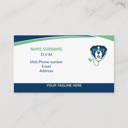 獣医病院の名刺 名刺 (裏面)