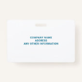 獣医病院の従業員の写真IDバッジ バッジ (裏面)