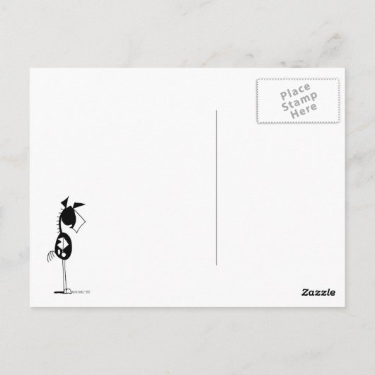 獣医秋から隠れるかわいい獣医シーズンウマ ポストカード (裏面)