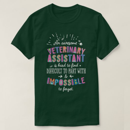 獣医素晴らし助手の贈り物アイディア不可能 Tシャツ (デザイン正面)