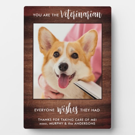 獣医素朴さんペット犬カスタムの写真 フォトプラーク (正面)