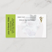 獣医踊り動物名刺 予約カード (裏面)