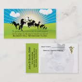 獣医踊り動物名刺 予約カード (正面/裏面)