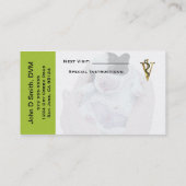 獣医踊り動物名刺 予約カード (裏面)