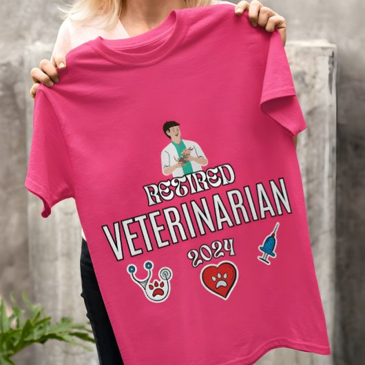 獣医退職した医2024獣医おもしろい病院 Tシャツ