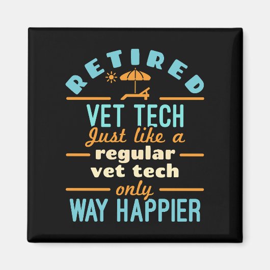 獣医退職した技術福祉士 マグネット (正面)