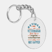 獣医退職した獣医の退職後の幸せ キーホルダー (正面左)