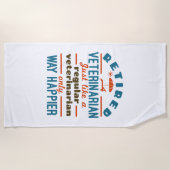 獣医退職した獣医の退職後の幸せ ビーチタオル (正面)