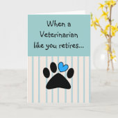 獣医退職した用挨拶カード カード (黄色い花)