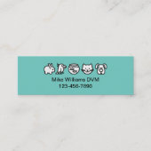 獣医連絡予算名刺 スキニー名刺 (正面)