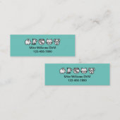 獣医連絡予算名刺 スキニー名刺 (正面/裏面)