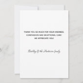 獣医鑑賞用ペット写真獣医 サンキューカード (裏面)