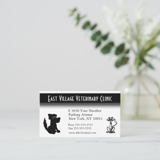 獣医院アポイントメントバックビジネスカード 予約カード (スタンド正面)