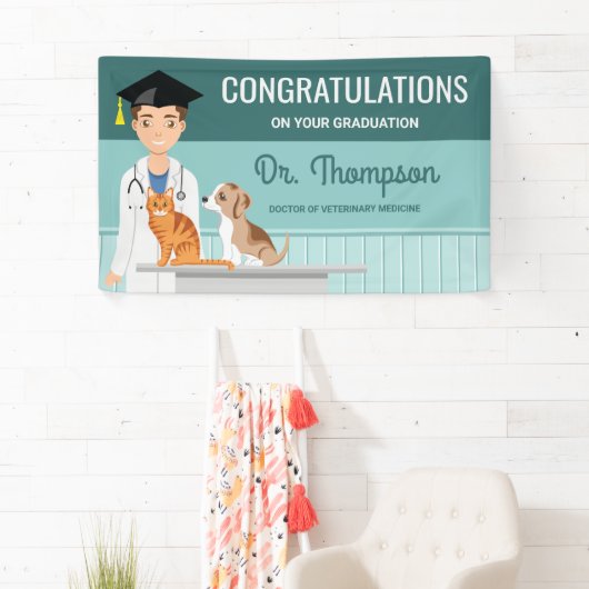 獣医院獣医Vet DVMおめでとうございます 横断幕 (インサイチュ)