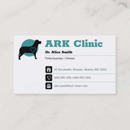 獣医院 |情報 予約カード (正面)