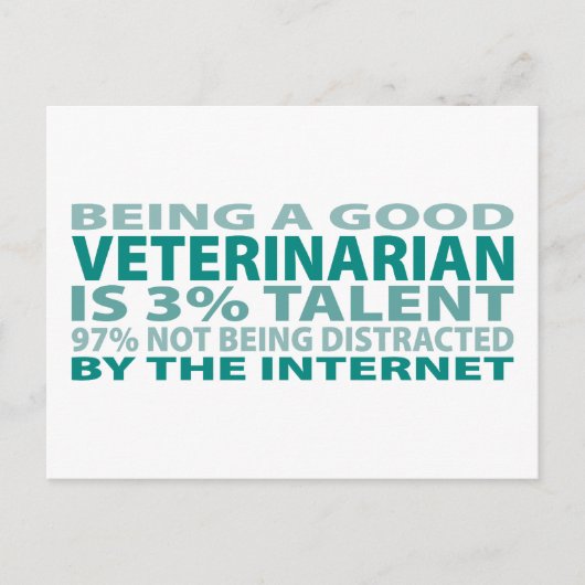 獣医3%の人材 ポストカード (正面)