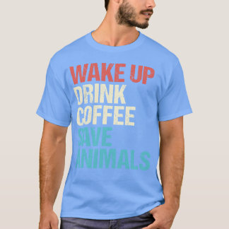 獣医 コーヒー 動物 ファミリー Tシャツ
