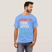 獣医 コーヒー 動物 ファミリー Tシャツ (正面フル)