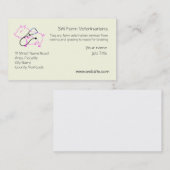 獣医 – ピンクと聴診器のかわいい豚 名刺 (正面/裏面)