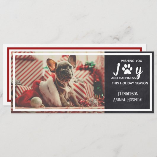 獣医 |ペットトリマークリスマスカード シーズンカード (正面/裏面)