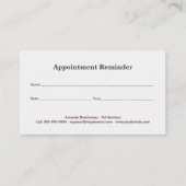 獣医、ペット、カラースクウェアアポイントメントカード 名刺 (正面)