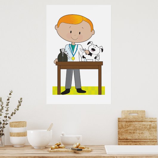 獣医 ポスター (キッチン)