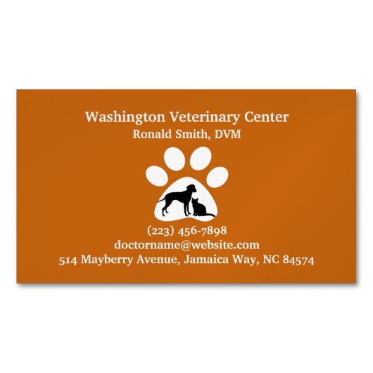 獣医 マグネット名刺 (正面)