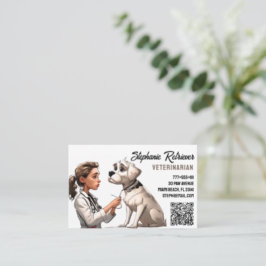 獣医 名刺 (スタンド正面)