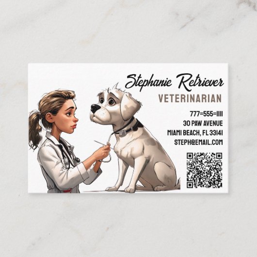 獣医 名刺 (正面)