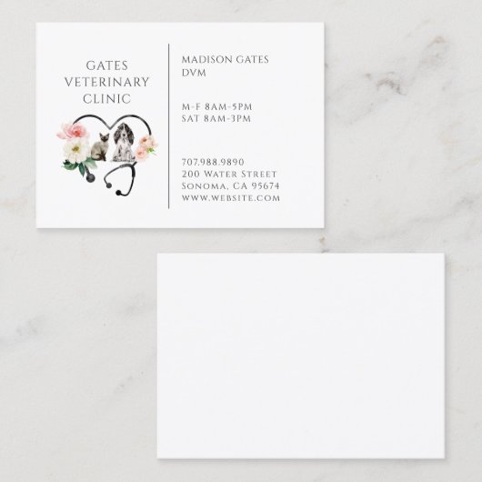 獣医 名刺 (正面/裏面)