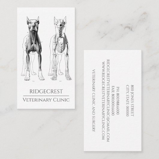 獣医 名刺 (正面/裏面)