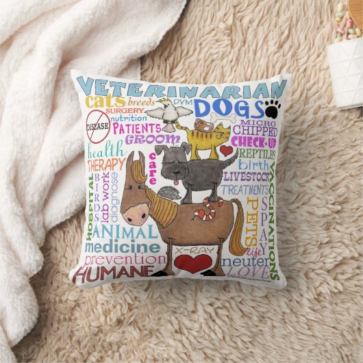 獣医 – 地下鉄アート獣医の任期 クッション (ブランケット)