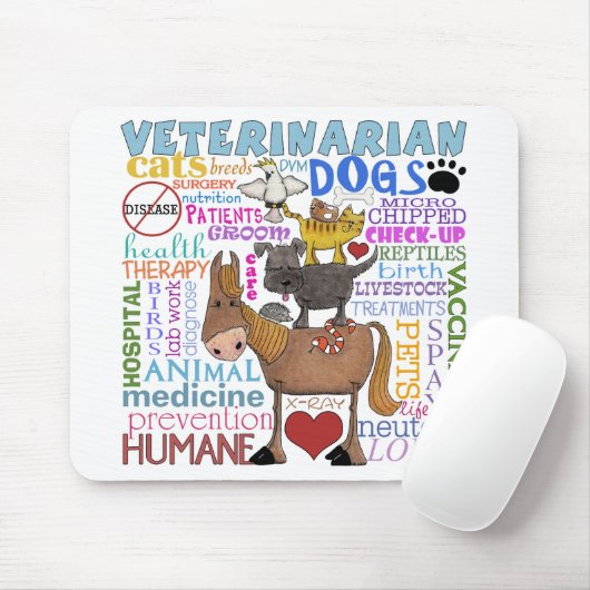 獣医 – 地下鉄アート獣医の任期 マウスパッド (マウス)