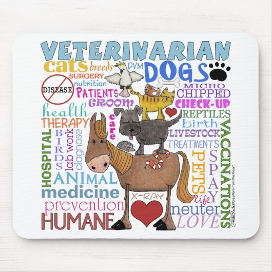 獣医 – 地下鉄アート獣医の任期 マウスパッド (正面)