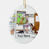 獣医-女性 セラミックオーナメント (右)