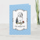 獣医（旧英語）かわいいシェプドッグ カード (正面)