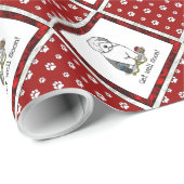 獣医（旧英語）かわいいシェプドッグ ラッピングペーパー (ロールコーナー)