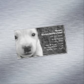 獣医/犬小屋の子犬の磁気名刺 マグネット名刺 (インサイチュ)