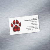 獣医/犬小屋の格子縞の磁気名刺 マグネット名刺 (インサイチュ)