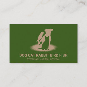 獣医 猫 犬 鳥 うさぎ 魚 名刺