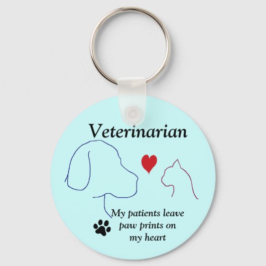 獣医 – 私のハートのポープリント#2 キーホルダー (正面)