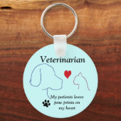獣医 – 私のハートのポープリント#2 キーホルダー (正面)