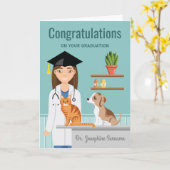 獣医DVM卒業おめでとうございます カード (黄色い花)